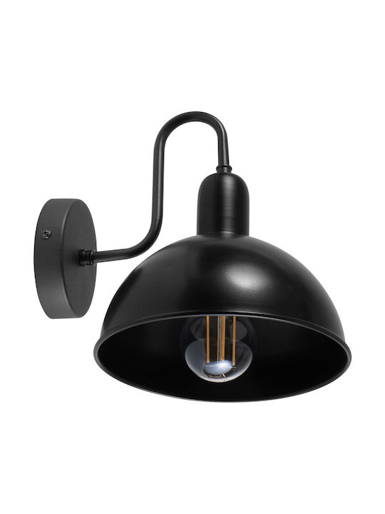 ARlight Modern Lamp Wall with Socket E27 Black 20cm