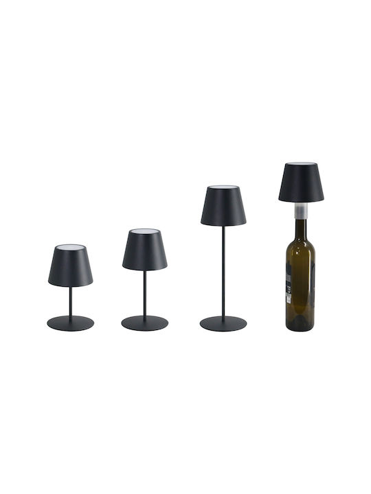 RayTech Dekorative Lampe Wiederaufladbar 4-in-1 (inklusive Flaschenaufsatz) Schwarz