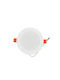 Adeleq Round Plastic Recessed Spot with Integrated LED and Natural White Light White 11.8x11.8cm. 1pcs