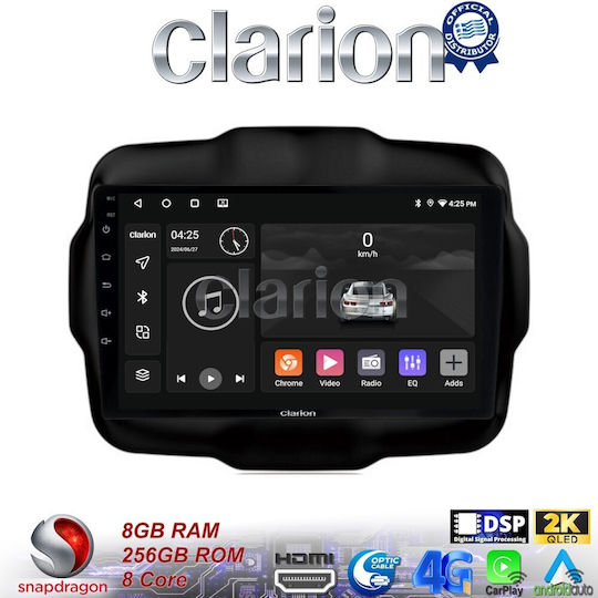 Clarion Auto-Audiosystem für Jeep Rebell 2014> (Bluetooth/USB/WiFi/GPS/Apple-Carplay/Android-Auto) mit Touchscreen 9"