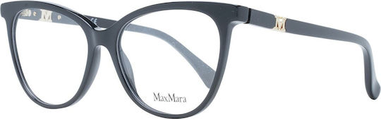 Max Mara Femei Plastic Rame Ochelari Ochi de pisică Negru MM 5018 001