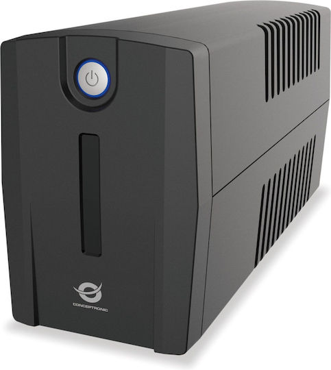 Conceptronic ZEUS07ES UPS Line-Interactive 1000VA 600W με 2 Schuko Πρίζες