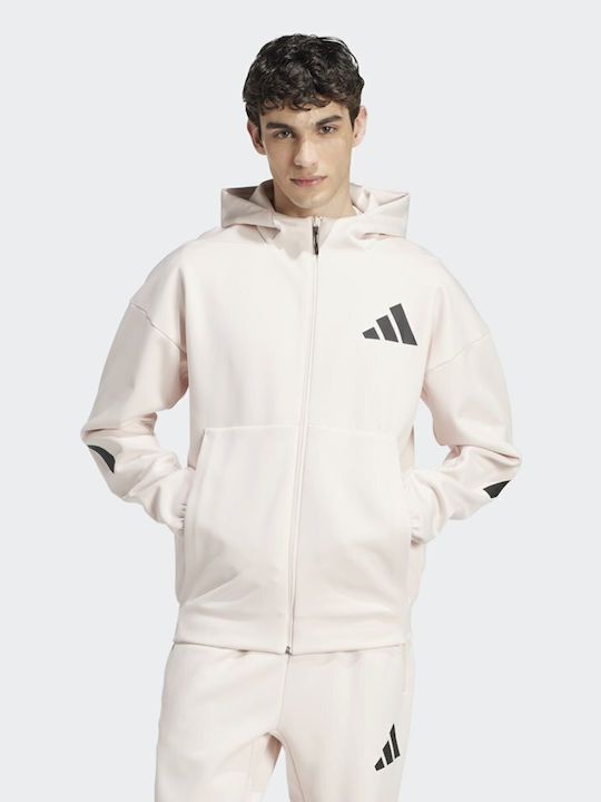 adidas Φούτερ με Κουκούλα Ροζ JF2444