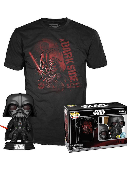 Funko Pop & Tee Adult Disney Star Wars Darth Vader Special Edition Bobble-head Vinyl Figure & T-shirt M