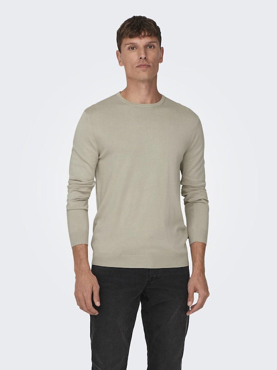 Only & Sons Langarm Pullover Beige