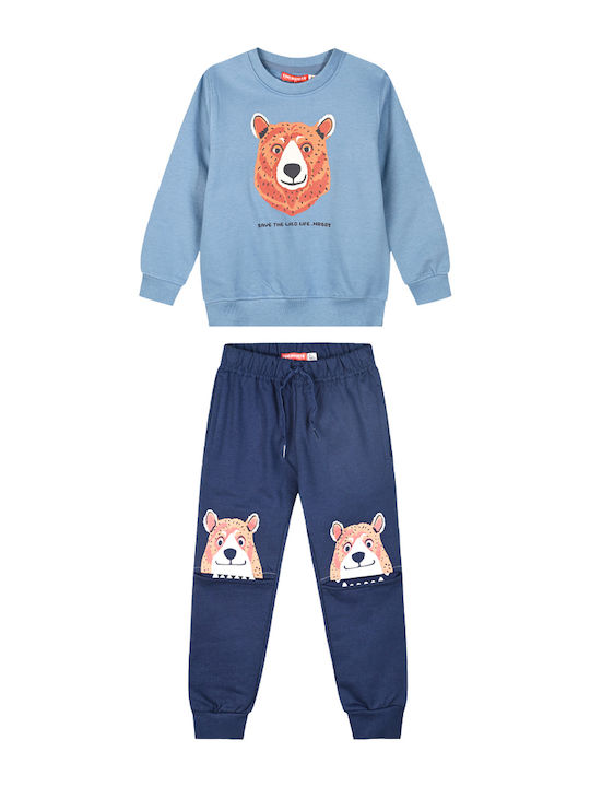 Kids Sweatpants Set BLACK 2pcs Save The Wild Life