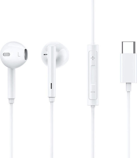 Mcdodo 312B76 In-ear Handsfree Ακουστικά με Βύσμα USB-C Λευκό