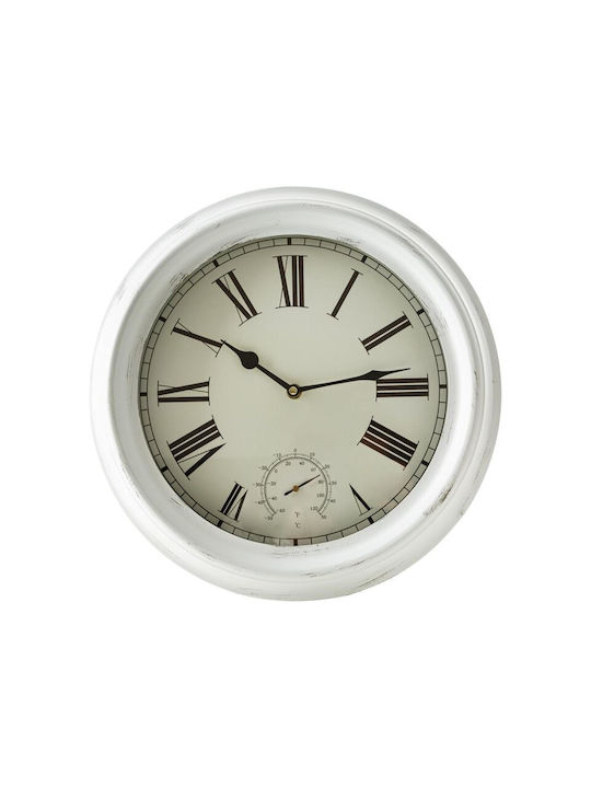 Eurofirany Wall Clock Glass White Ø37cm