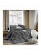 Saray Home Duvet Cover Queen 220x240cm Helsinki Charcoal 300 GSMGsm