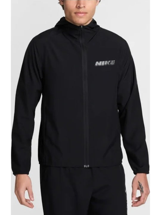 Dri-FIT Ανδρική Ζακέτα Μαύρη