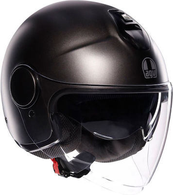 AGV Eteres Matt Asfalto Grey Κράνος Μηχανής Jet ECE 22.06 1345gr με Sunvisor