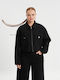 Lang Damen Jeansjacke Schwarz
