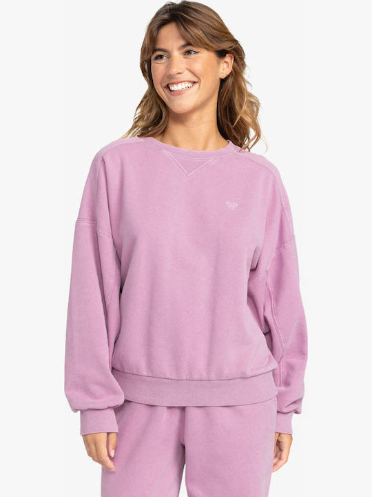 Roxy Oasis Haze Lang Damen Sweatshirt Mauve Orchid