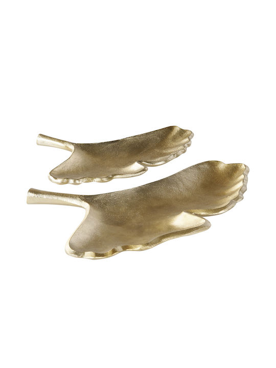 Beliani Set dekorative Platten Gold 2Stück