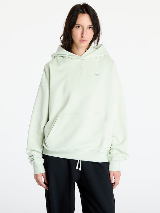 New Balance Φούτερ Natural Mint με Κουκούλα
