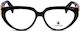 Lanvin Γυναικείος Κοκκάλινος Σκελετός Γυαλιών Cat Eye Μαύρος LNV2600-1
