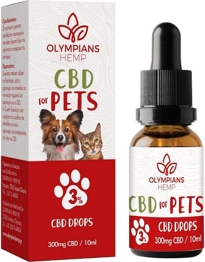 Extract de CBD 3% pentru Animale de Companie 300mg CBD 10ml Olympians Hemp