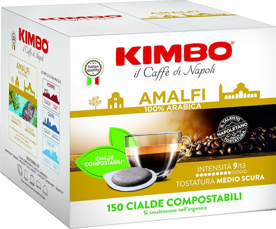 Kimbo Kapseln Espresso Amalfi Kompatibel mit Maschine E.S.E. Pod 150Mützen