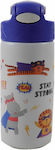 Gim Wasserflasche Edelstahl Strohhalm Griff 500ml Stay Strong 550-09245