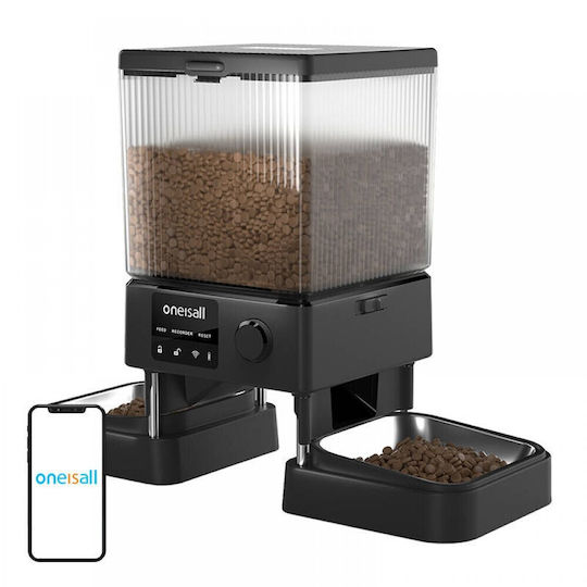 Oneisall PFD-002 Pro Automatic Plastic Bowl Food Slow Feeder for Dog & Cat 2x in Gray Color