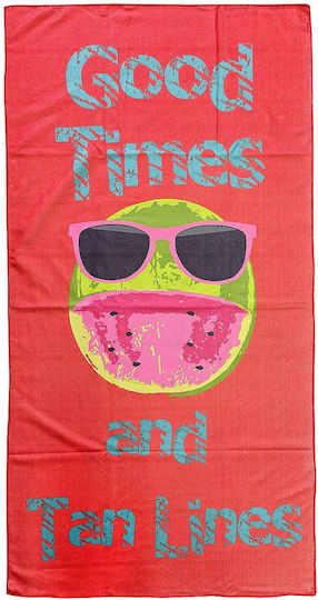 Πετσετα Θαλασσης Τυπωμενη Microfiber 70x140cm 245gr Summertiempo 622154