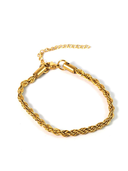 Bracelet Anklet Chain made of Steel Gold Plated