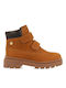 Gioseppo Leather Kids Boots with Velcro Tabac Brown