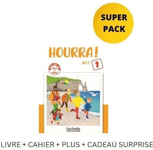 Hourra! 1 Super Pack (livre + Cahier + Lexique + Cadeau Surprise) - Hachette - 9782024240022 - Www.ar-shop.gr