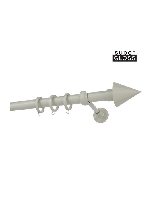 Zogometal Metallic Curtain Pole Cp4146 Double with Rail Φ25mm 160cm Grey