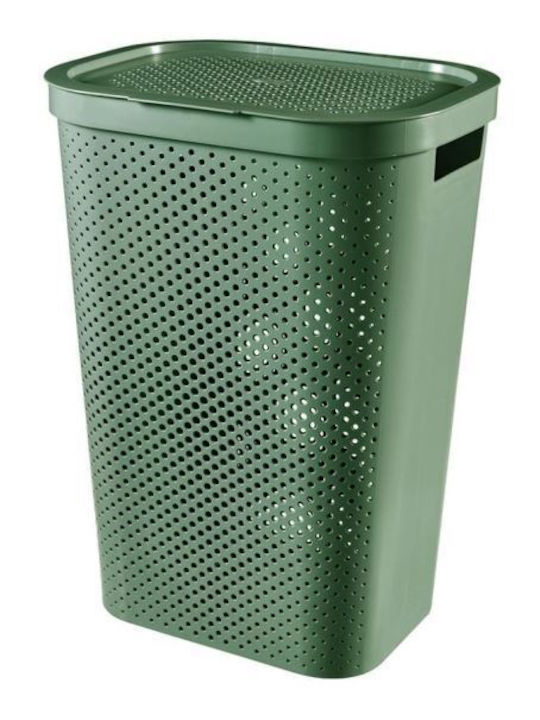 Curver Infinity Coș De Rufe Din Plastic 60lt Cu Capac 44x60x60cm Verde Curver Infinity Coș De Rufe Din Plastic 60lt Cu Capac 44x60x60cm Verde