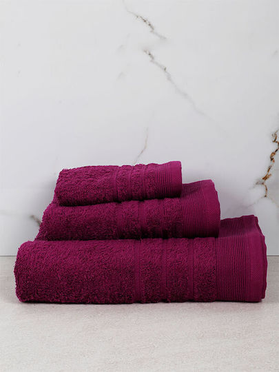 Sunshine Bath Towel Set 3pcs Chimbouri Mauve Weight 500gr/m²