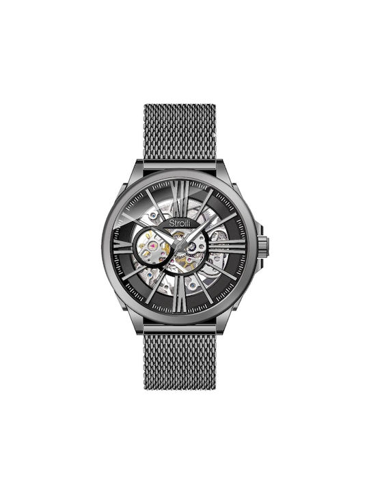 Stroili Watch Battery with Gray Metal Bracelet