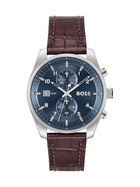 Boss Skytraveller Ανδρικό Ρολόι 44mm Χρονογράφο...