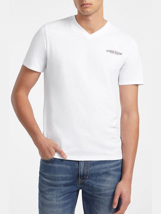 Guess Ανδρικό T-shirt Κοντομάνικο Λευκο