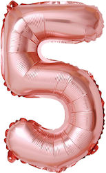 Balon din folie cifră 5 aur roz 80cm 37628 Tpster Balon din folie cifră 5 aur roz 80cm 37628 Tpster
