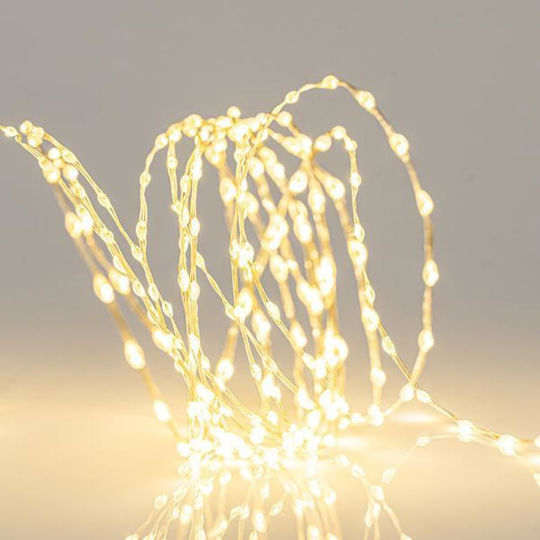 200 Λαμπάκια LED 5μ. Θερμό Λευκό σε Σειρά