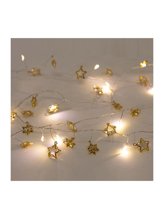 20 LED Lights 2.2m Warm White Battery-Powered S...