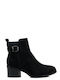 Black "Modern Buckle Ankle Boots"