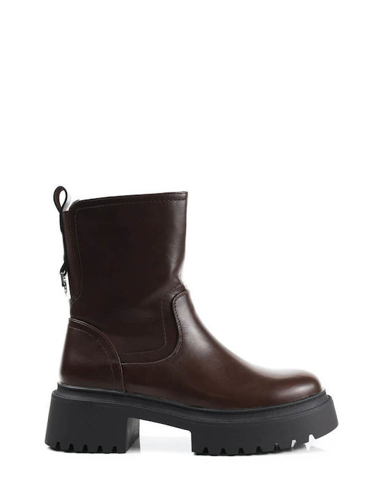 Brown Urban Sleek Ankle Boots