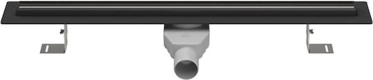 Chudej Stainless Steel Channel Floor with Length 60cm Black