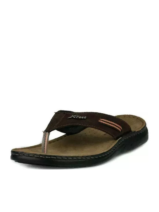 X-Feet Men's Flip Flops Brown