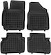 Rezaw Plast Set of Front and Rear Mats 4pcs Tray Type for Hyundai Kona 2023+ Black