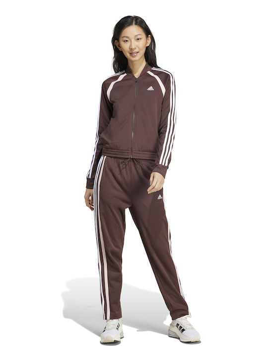 Adidas Teamsport Damen-Sweatpants-Set Braun