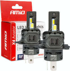 AMiO Lampen Auto H3 Canbus LED Kaltes Weiß 44W 2Stück