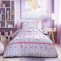 Lino Home Σετ Μονά Lilac 170x260cm Lino Home Σετ Μονά Lilac 170x260cm