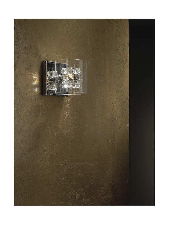Flash Leuchte Wand mit Fassung G9 Silber 13cm
