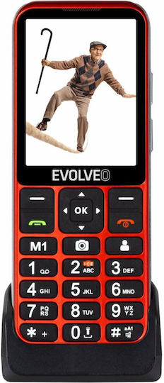 Evolveo EasyPhone LT Dual SIM (128MB) Telefon Mobil cu Butoane Mari Roșii