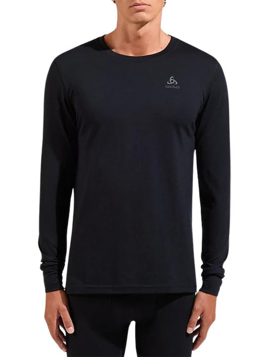 Odlo Merino 200 Thermal Crew Neck Ανδρική Ισοθερμική Μακρυμάνικη Μπλούζα Μπεζ