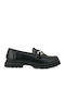 Girls Leather Moccasins Black