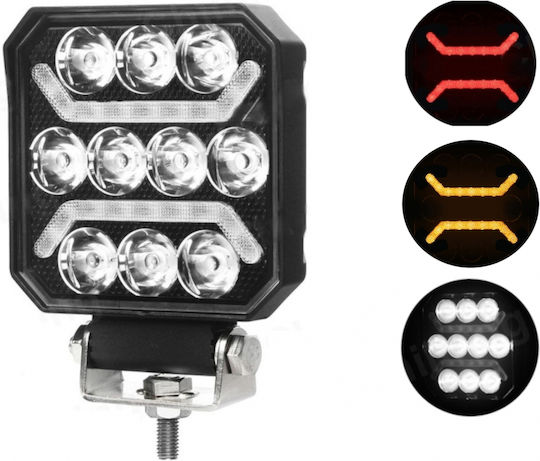 Квадратς Фарове за кола LED Mitsubishi Вземане 10 - 30V 15W 10.1см с Бял осветление 1бр